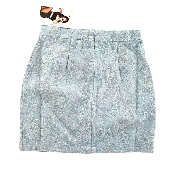 NWT Naked Wardrobe The Statement Mini Skirt Blue Size Small - Picture 3 of 4